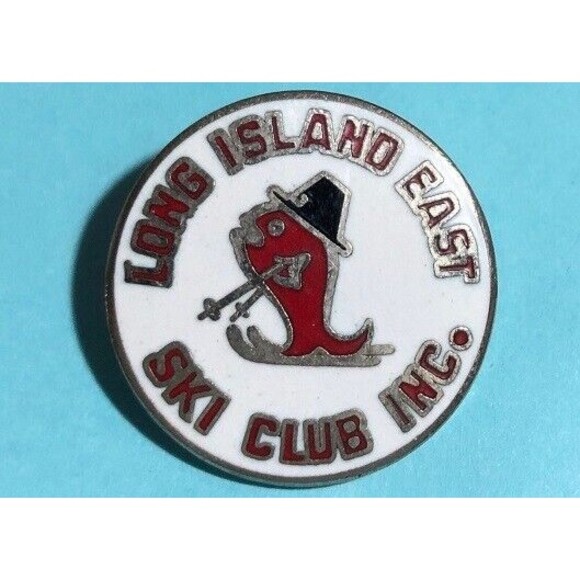 Vintage Long Island East- Ski Club Skiing Whale-Skiing Winter-Snow Pin - Picture 1 of 2